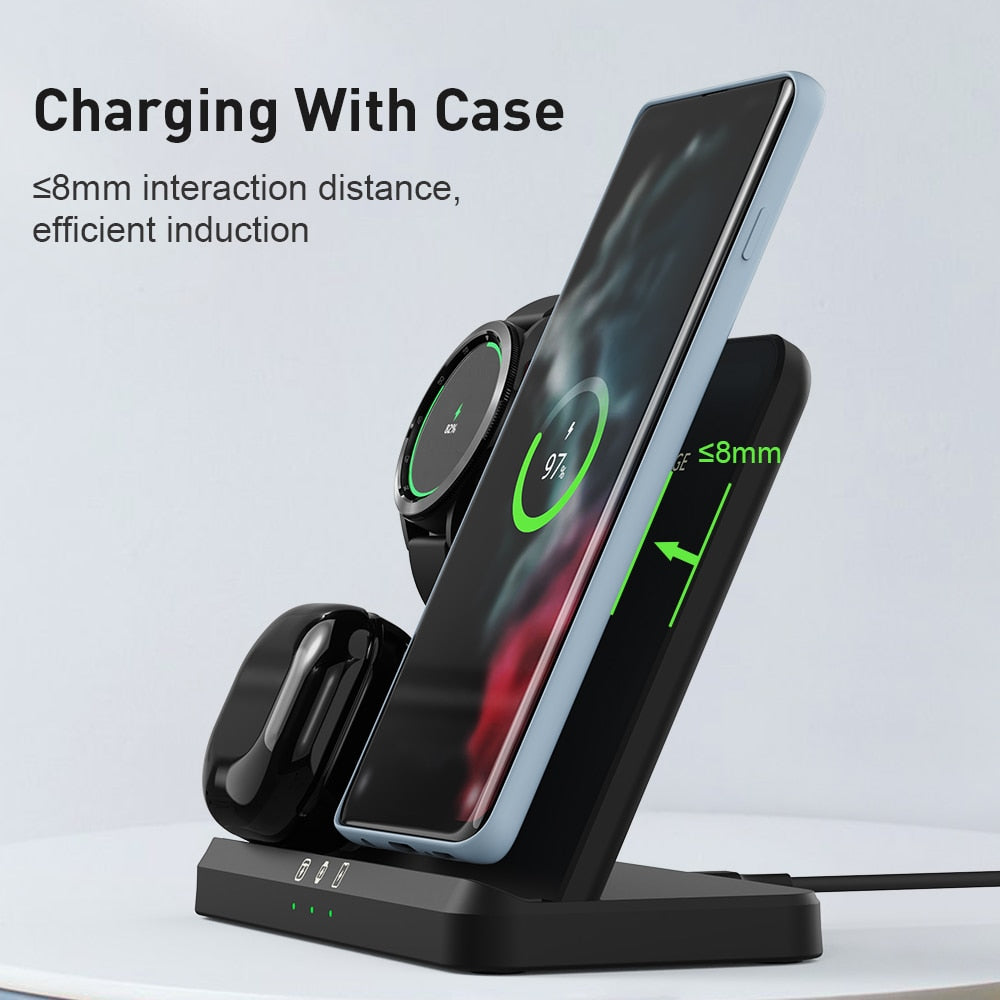 3 in 1 Wireless Fast Charging Station  for Samsung Galaxy S22 Ultra
